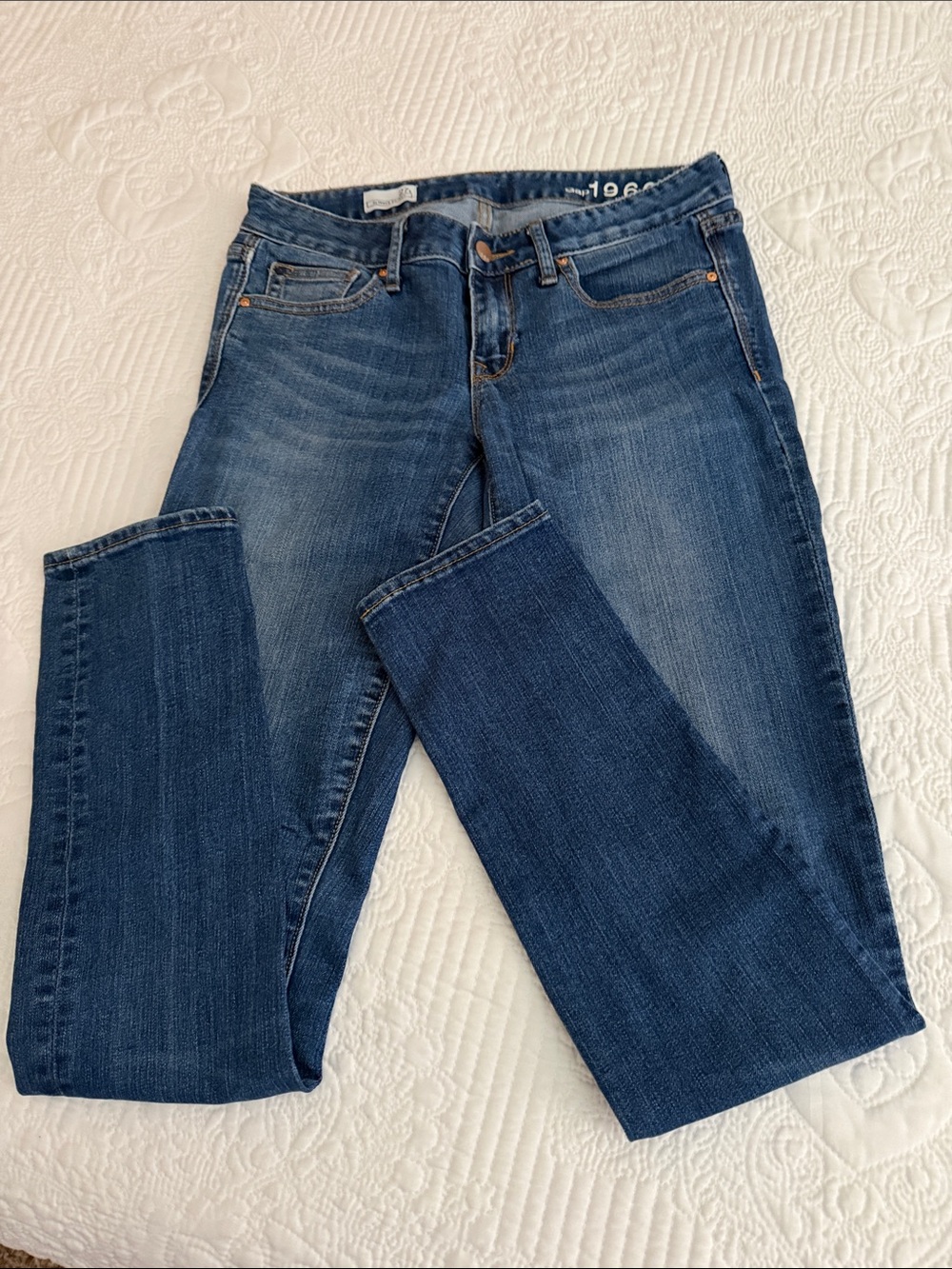 27 L LONG Blue Denim Jeans, Gap 1969 always skinny